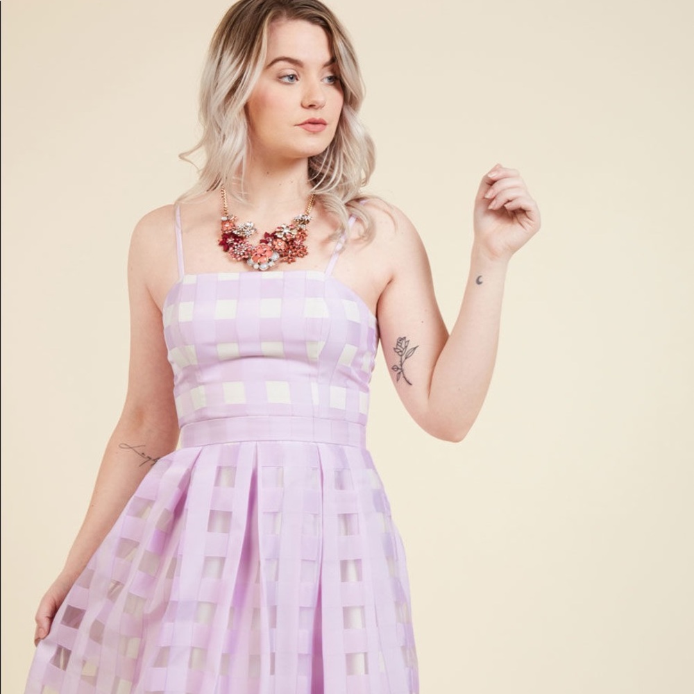 ModCloth lavender gingham sundress